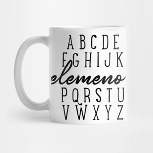 Alphabet Elemeno Mug